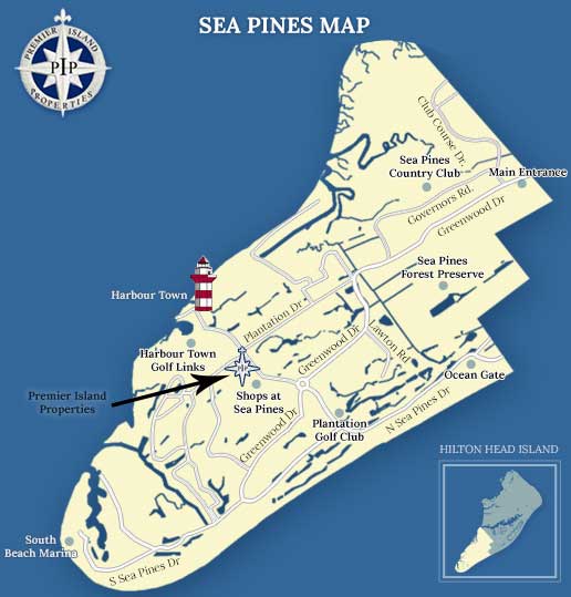 Sea Pines Plantation Map